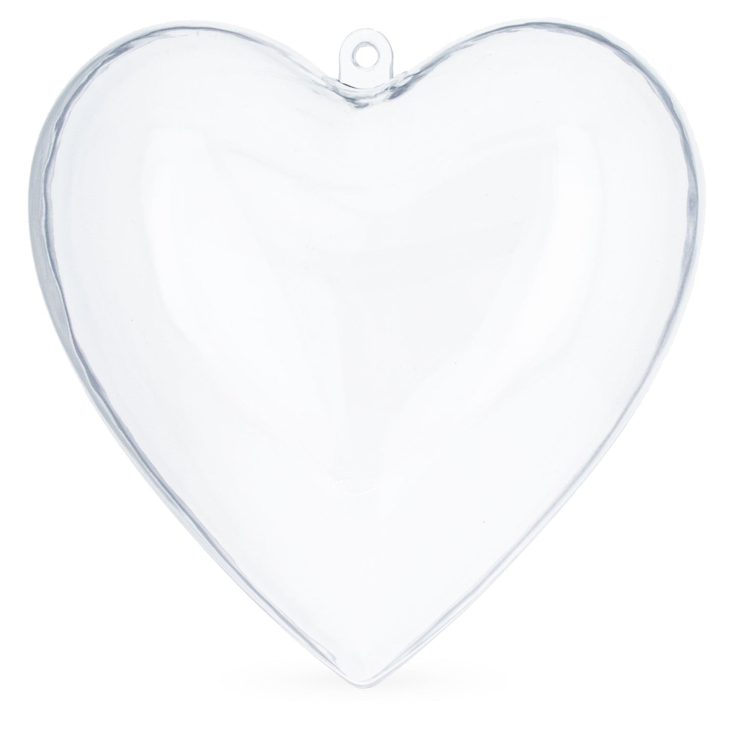 Set of 3 Clear Plastic Heart Ornaments 3.85 Inches (98 mm)