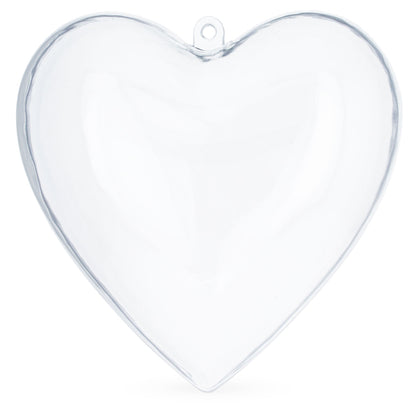 Set of 3 Clear Plastic Hearts Ornaments 2.45 Inches (62 mm)