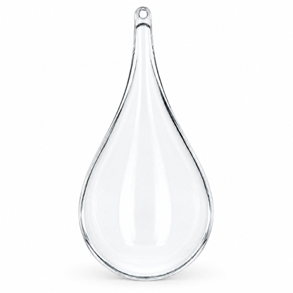Set of 3 Clear Plastic Waterdrop Ornaments 4.3 Inches (109 mm)