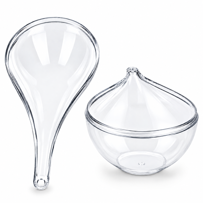 Set of 3 Clear Plastic Waterdrop Ornaments 4.3 Inches (109 mm)