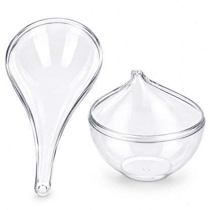 Set of 3 Clear Plastic Waterdrop Ornaments 4.3 Inches (109 mm)