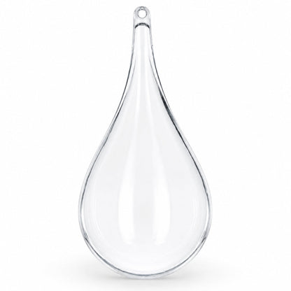 Set of 3 Clear Plastic Waterdrop Ornaments 4.3 Inches (109 mm)