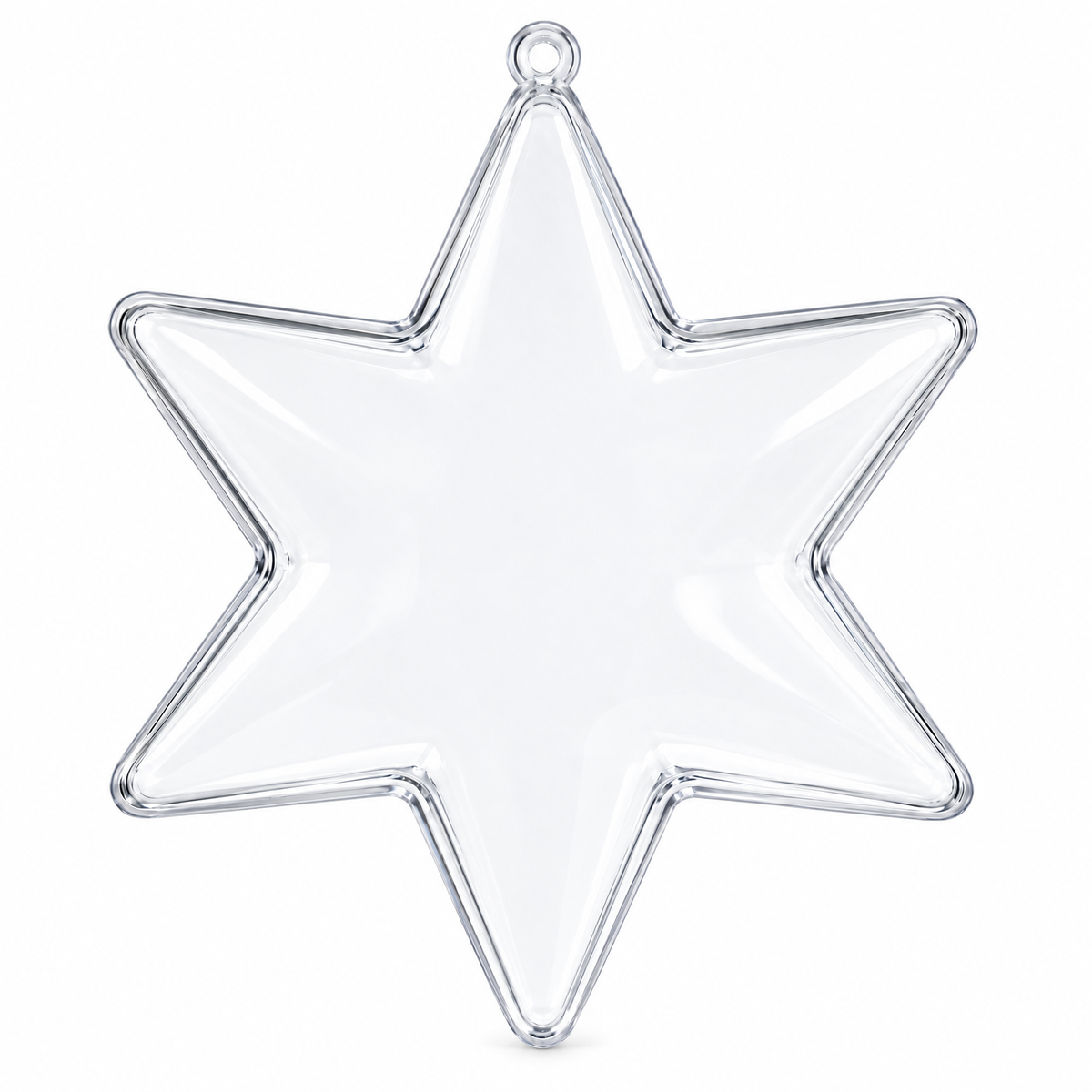 Set of 3 Clear Plastic Hexagon Ornaments 4 Inches