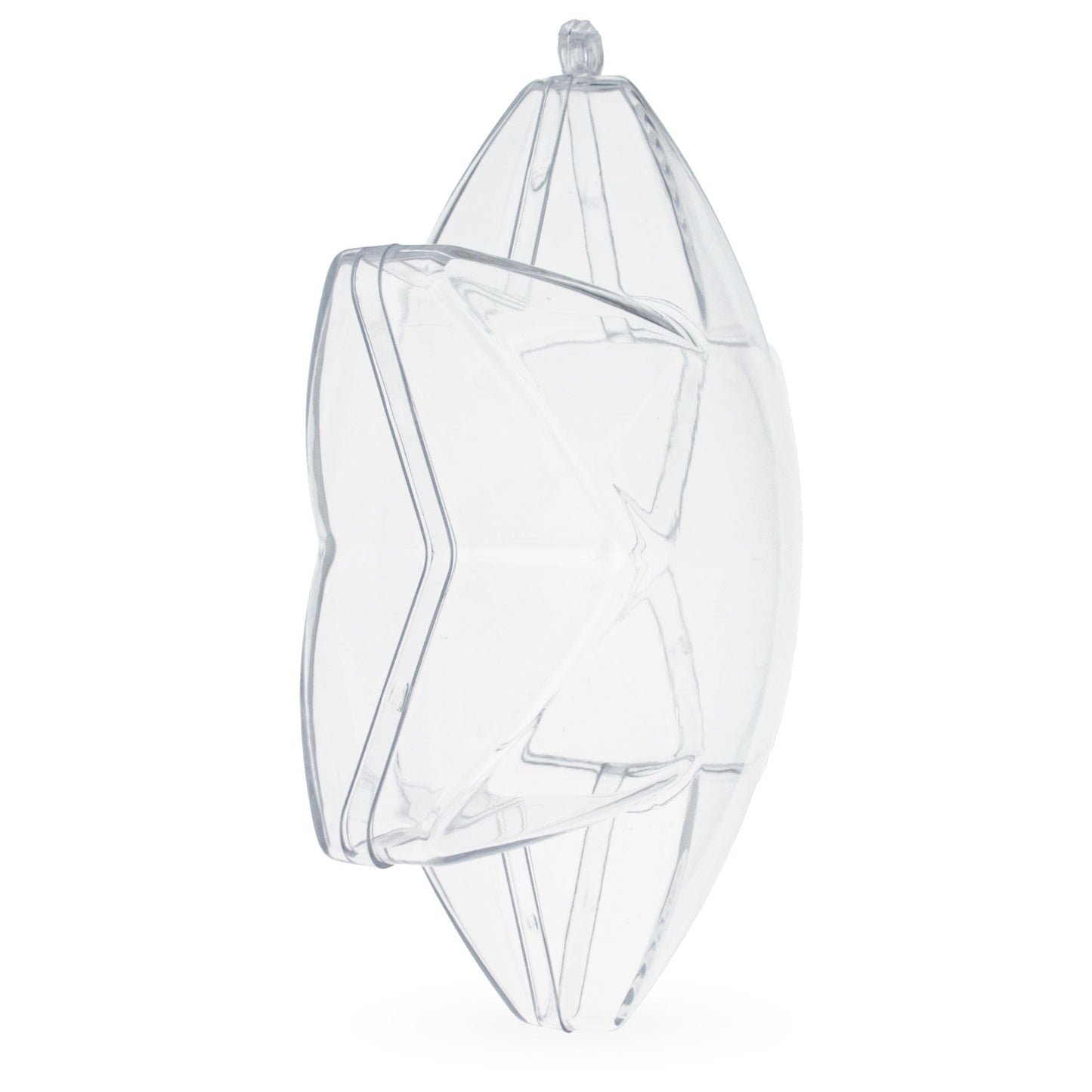 Set of 3 Clear Plastic Hexagon Ornaments 4 Inches