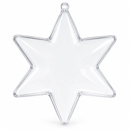 Set of 3 Clear Plastic Hexagon Ornaments 4 Inches