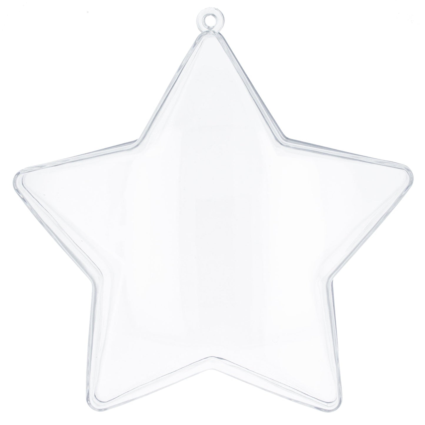 Set of 3 Clear Plastic Star Ornaments 3.25 Inches (83 mm)