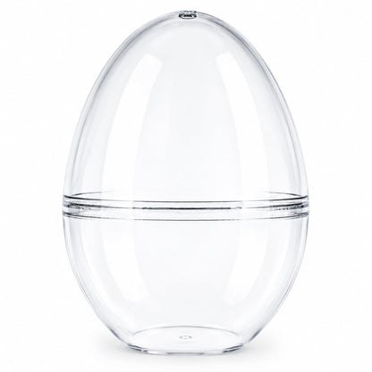 Set of 3 Clear Plastic Standing Egg Ornaments 3.58 Inches (91 mm)