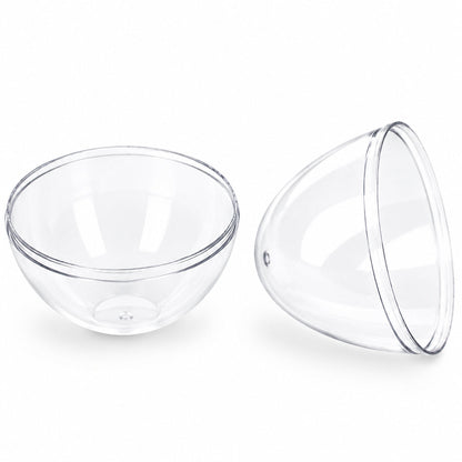 Set of 3 Clear Plastic Standing Egg Ornaments 3.58 Inches (91 mm)