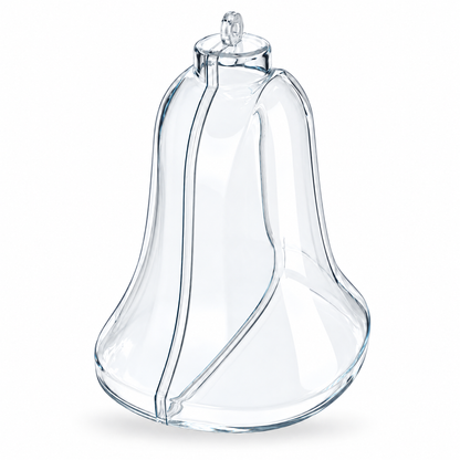 Set of 3 Clear Plastic Bell Ornaments 3.7 Inches (94 mm)
