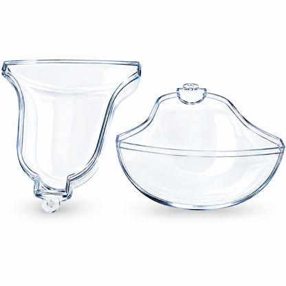 Set of 3 Clear Plastic Bell Ornaments 3.7 Inches (94 mm)