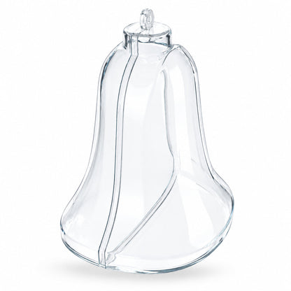 Set of 3 Clear Plastic Bell Ornaments 3.7 Inches (94 mm)