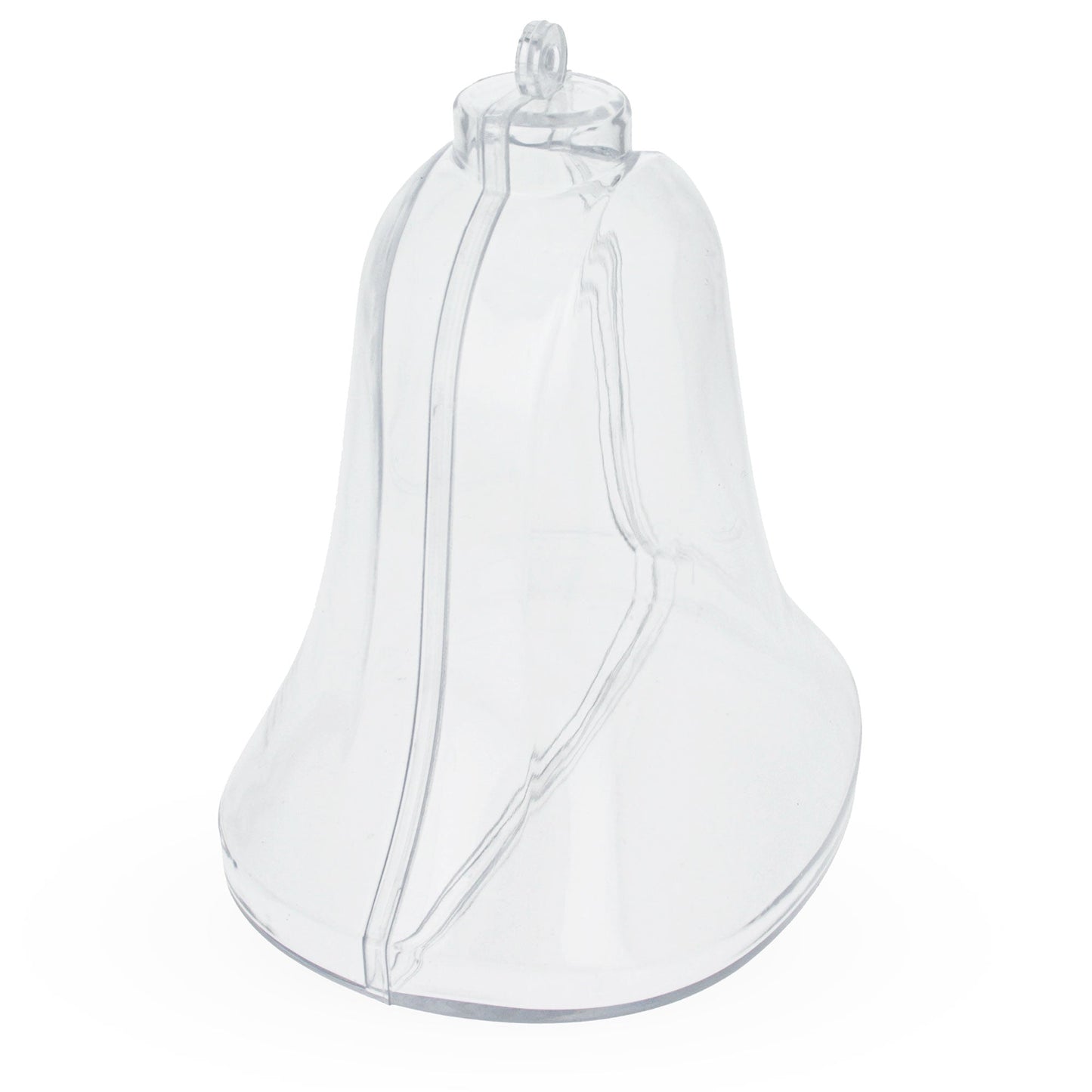 Set of 3 Clear Plastic Bell Ornaments 3.7 Inches (94 mm)