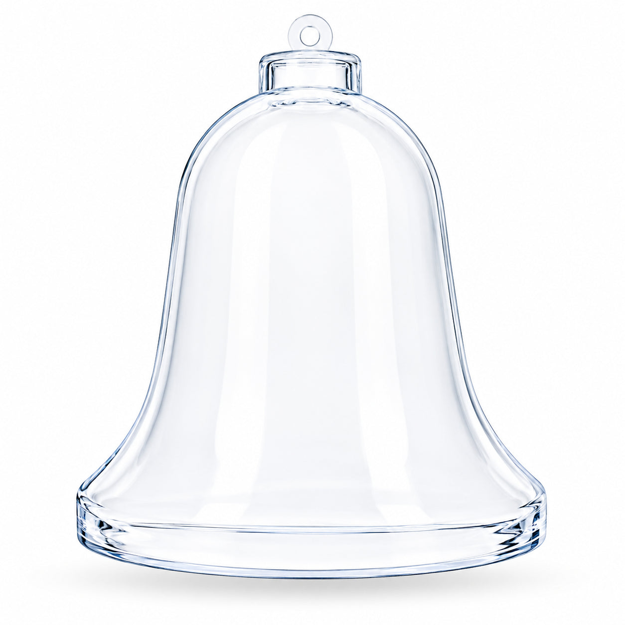 Set of 3 Clear Plastic Bell Ornaments 3.7 Inches (94 mm)