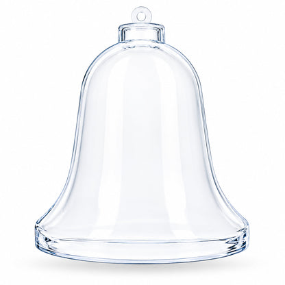 Set of 3 Clear Plastic Bell Ornaments 3.7 Inches (94 mm)