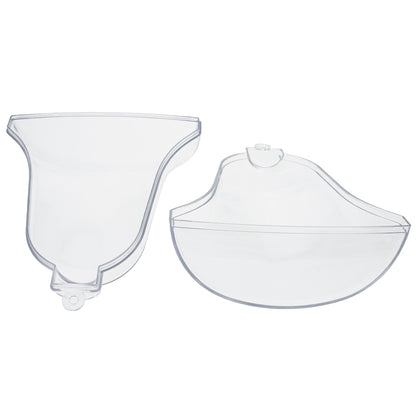 Set of 3 Clear Plastic Bell Ornaments 3.7 Inches (94 mm)