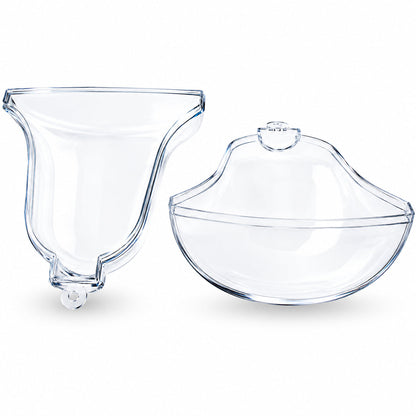Set of 3 Clear Plastic Bell Ornaments 3.7 Inches (94 mm)