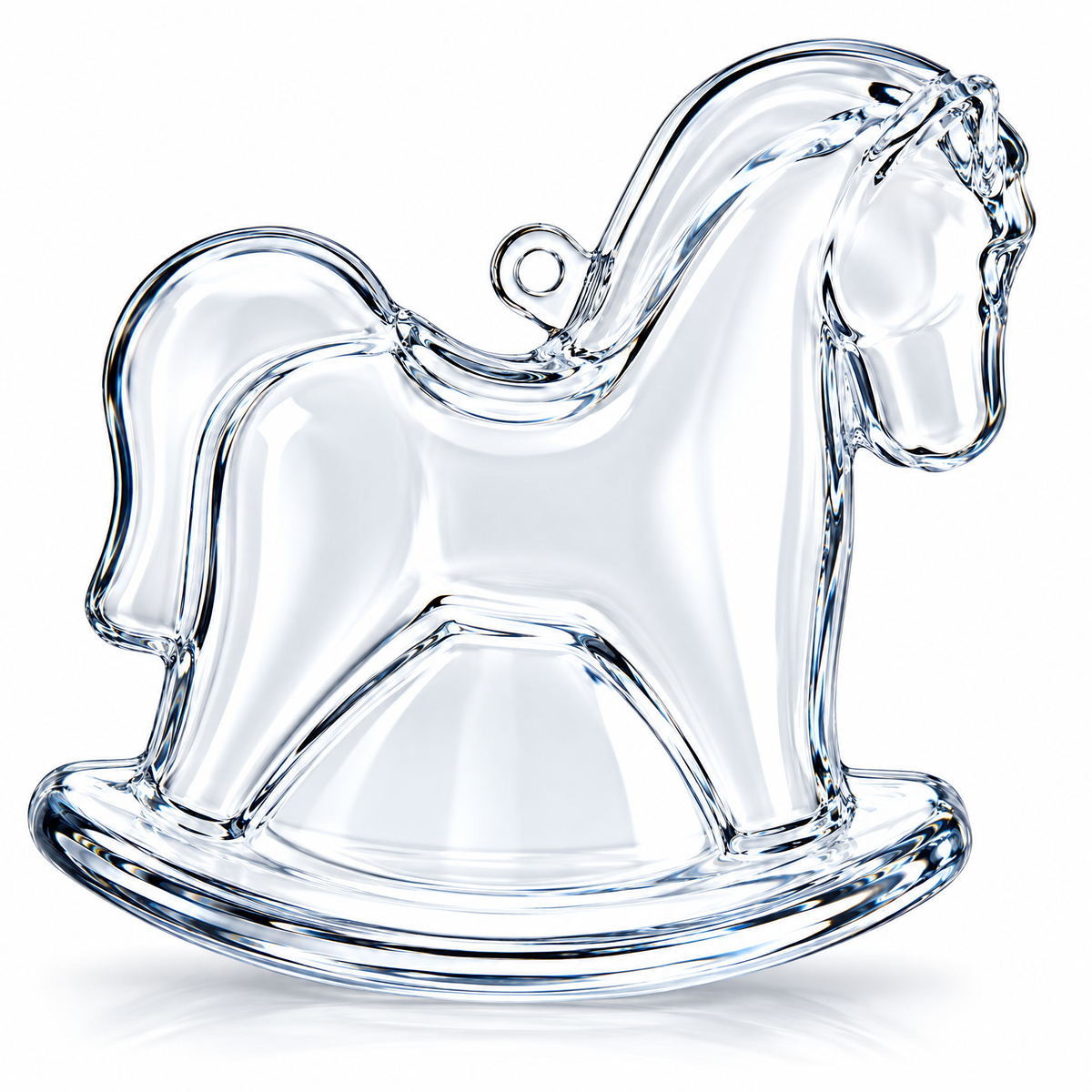 Clear Plastic Rocking Horse Ornaments 3.4 Inches (86 mm)