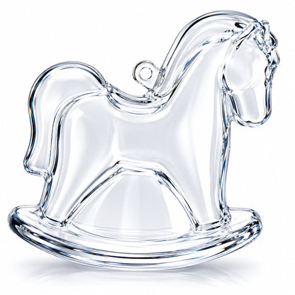 Clear Plastic Rocking Horse Ornaments 3.4 Inches (86 mm)