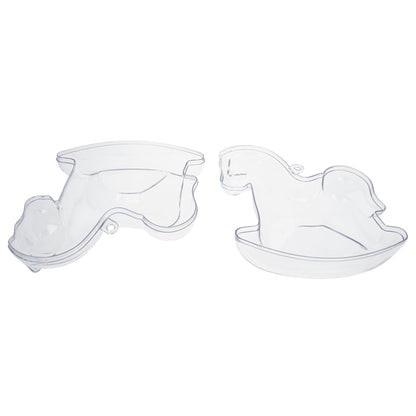 Clear Plastic Rocking Horse Ornaments 3.4 Inches (86 mm)