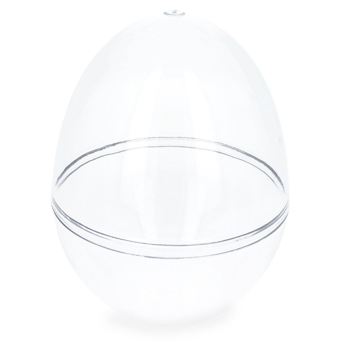 Set of 3 Clear Plastic Standing Egg Ornaments 3.58 Inches (91 mm)