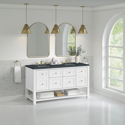 James Martin Breckenridge 60" Double Bathroom Vanity, Bright White
