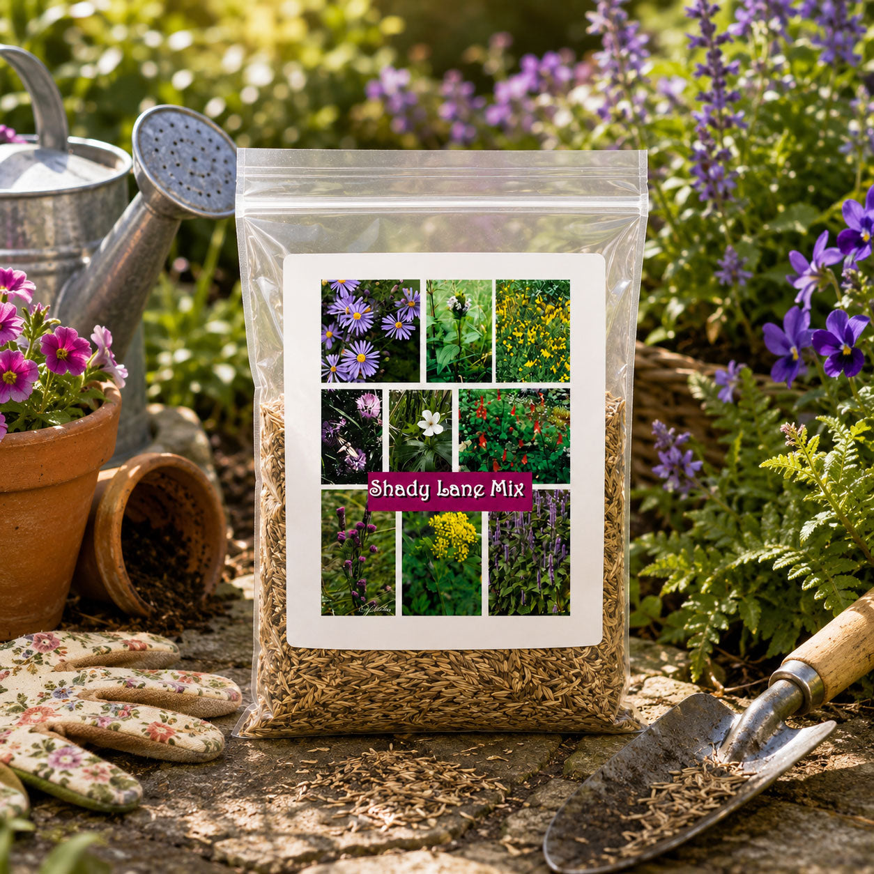 Shady Lane Native Wildflower Seed Mix | 2.88 oz | Prairie Legacy Inc.