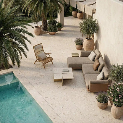 Shell Reef Tumbled Limestone Pavers 16x16