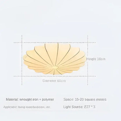 Shell shaped cream flower pendant light for dining room