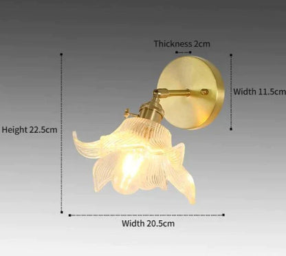 DecorBites™ Sherri - Retro Copper Flower | Wall Lamp