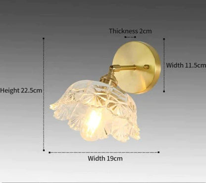 DecorBites™ Sherri - Retro Copper Flower | Wall Lamp