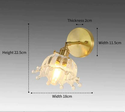DecorBites™ Sherri - Retro Copper Flower | Wall Lamp