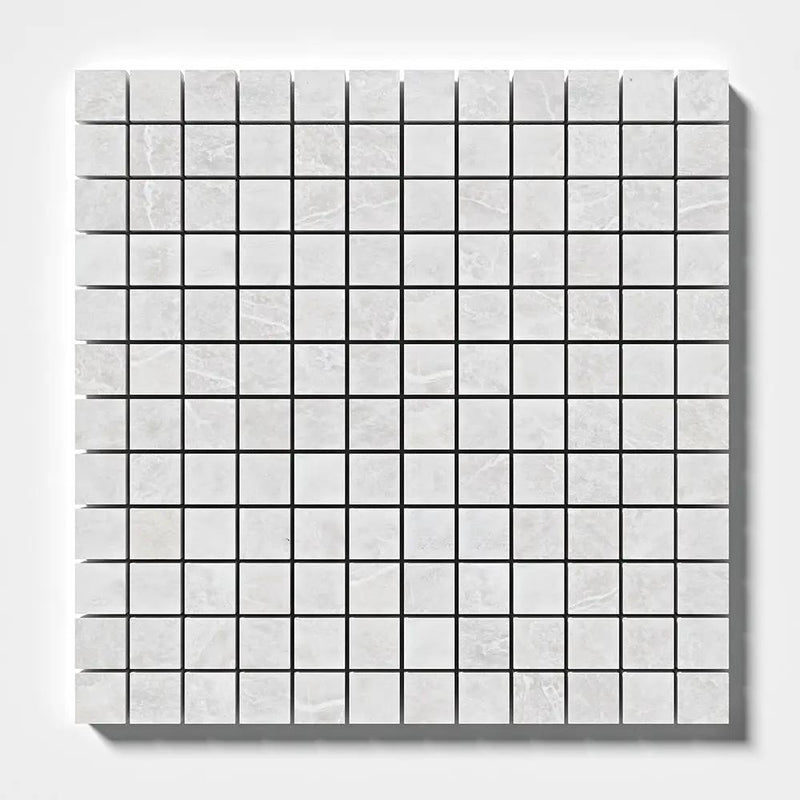 Siberian White Honed 1x1 Marble Mosaics 12x12
