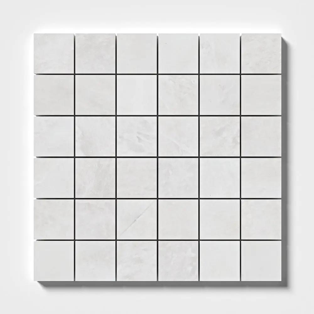 Siberian White Honed 2x2 Marble Mosaics 12x12
