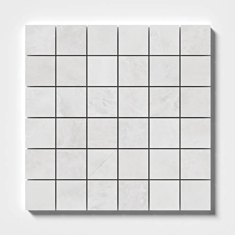 Siberian White Honed 2x2 Marble Mosaics 12x12
