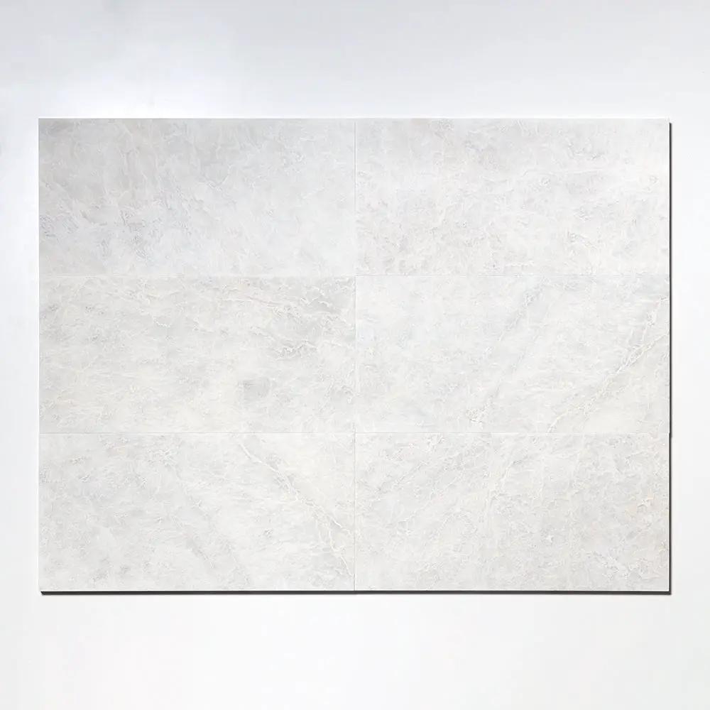 Siberian White Honed Marble Tiles 12x24