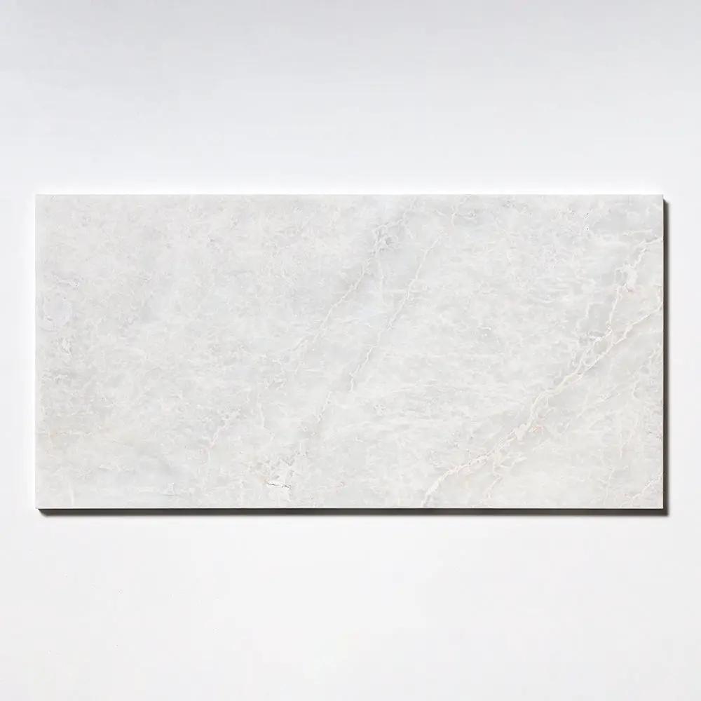Siberian White Honed Marble Tiles 12x24