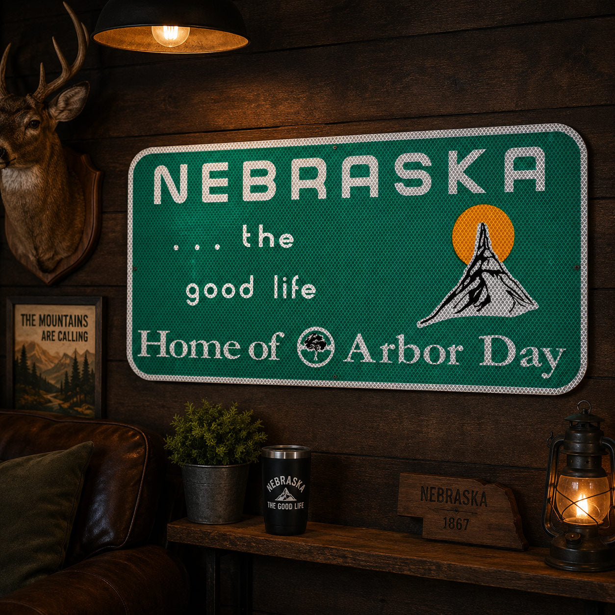 Nebraska The Good Life Replica Sign | 24" x 12" | Nebraska State Historical Society