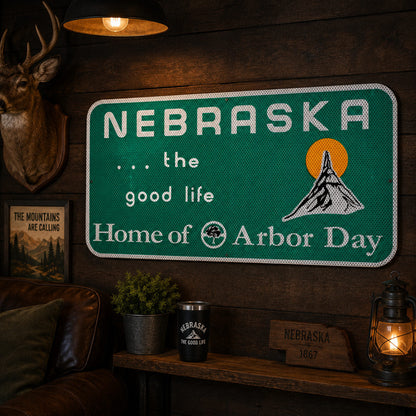 Nebraska The Good Life Replica Sign | 24" x 12" | Nebraska State Historical Society