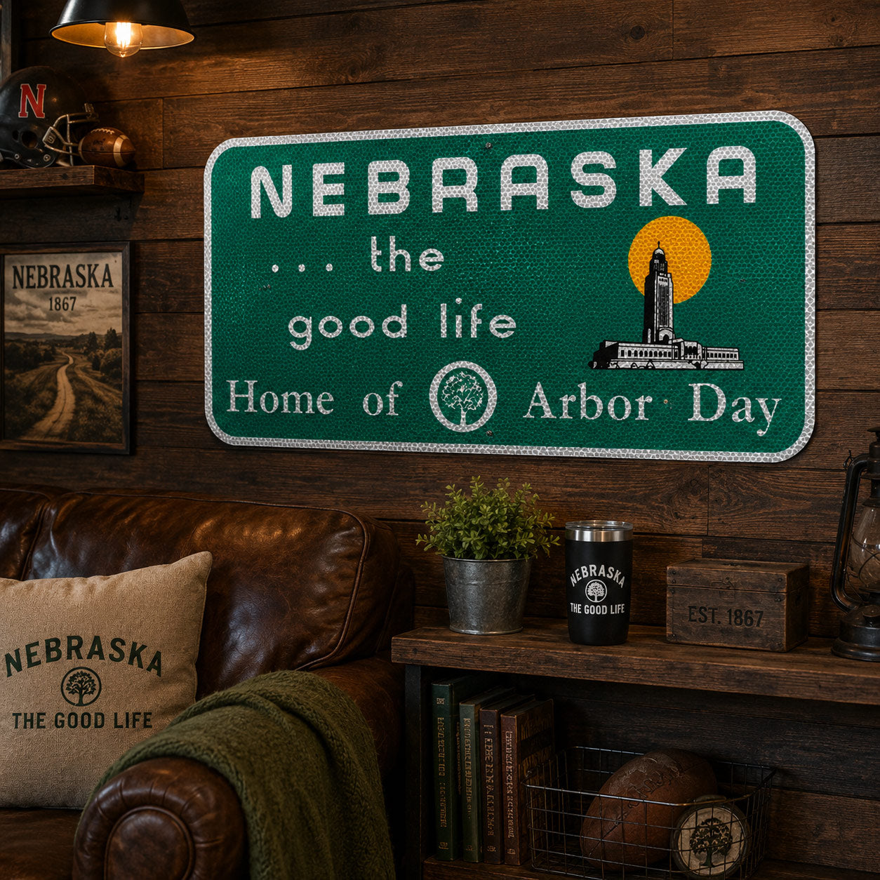 Nebraska The Good Life Replica Sign | 24" x 12" | Nebraska State Historical Society