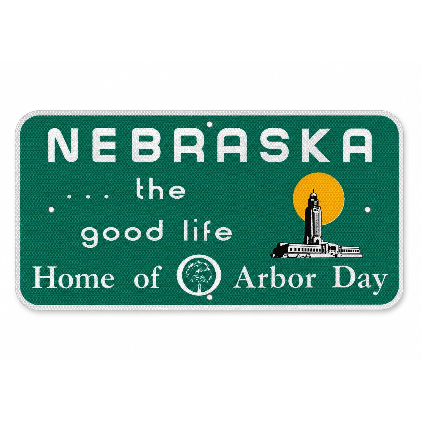 Nebraska The Good Life Replica Sign | 24" x 12" | Nebraska State Historical Society