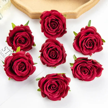 Silk blue artificial flowers for wedding party decor bedroom rose