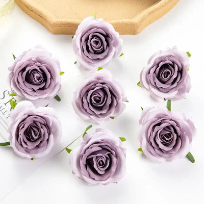 Silk blue artificial flowers for wedding party decor bedroom rose