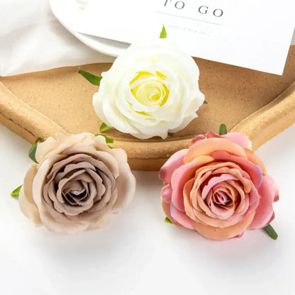 Silk blue artificial flowers for wedding party decor bedroom rose
