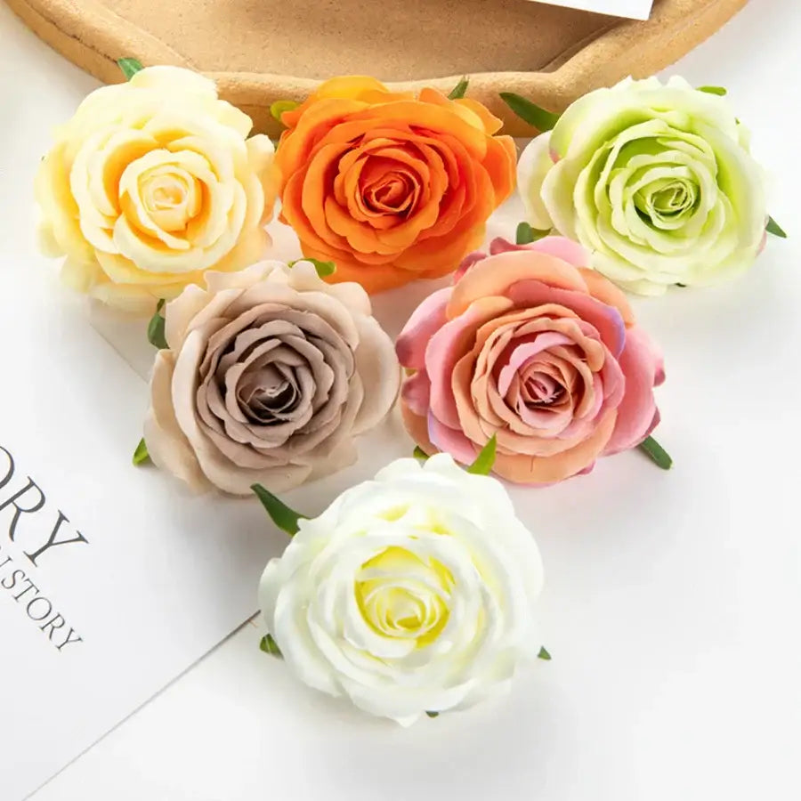 Silk blue artificial flowers for wedding party decor bedroom rose