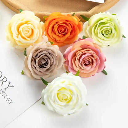 Silk blue artificial flowers for wedding party decor bedroom rose