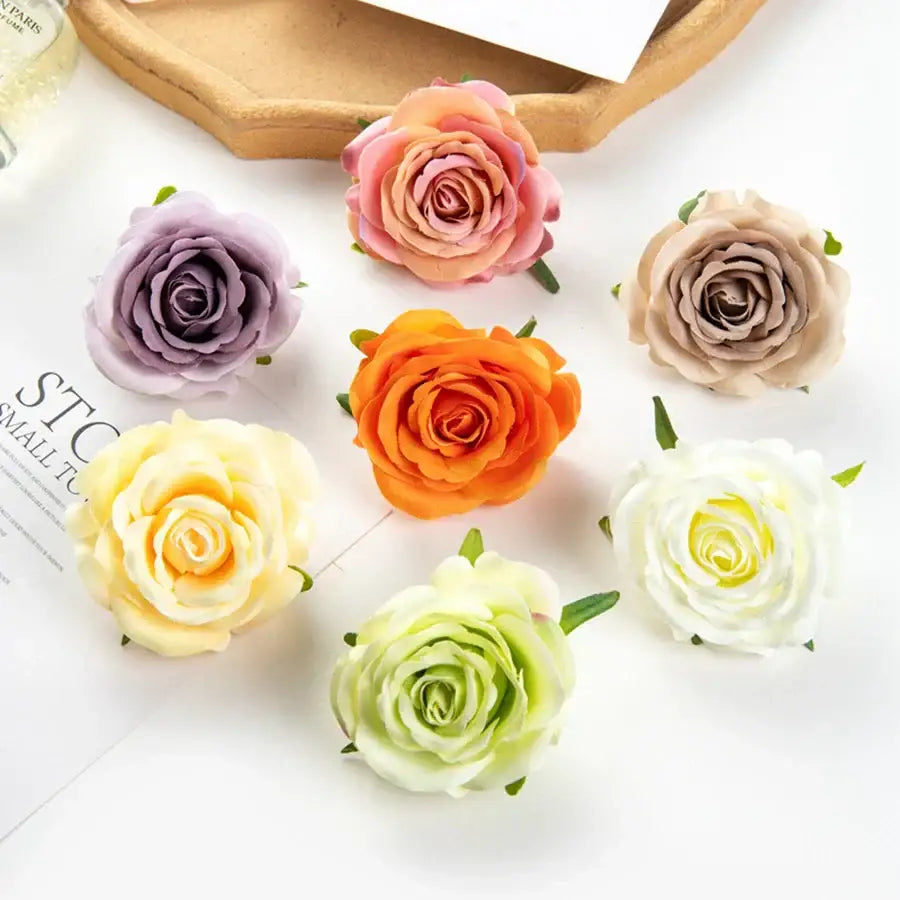 Silk blue artificial flowers for wedding party decor bedroom rose