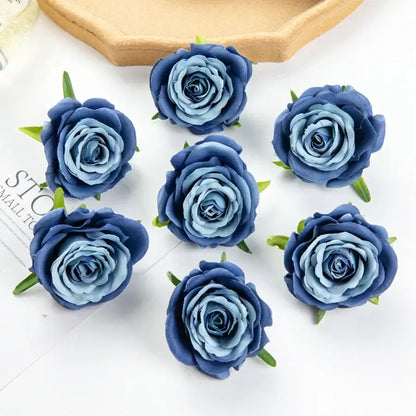 Silk blue artificial flowers for wedding party decor bedroom rose