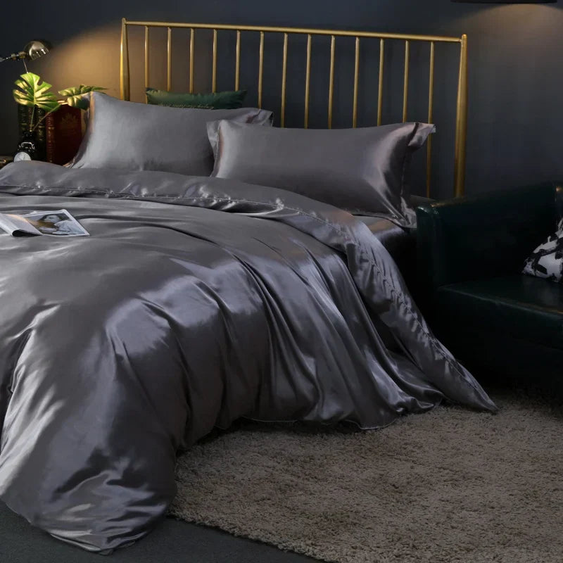 DecorBites™ Silk Luxury Bedding Set - King Queen Twin Size