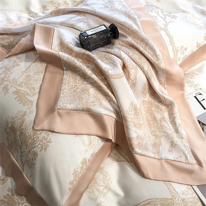 DecorBites™ Silky Eucalyptus Fiber Bedding Set - Forest Leopard