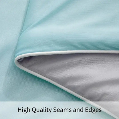 Silky light blue cooling queen quilt bedroom summer comforter